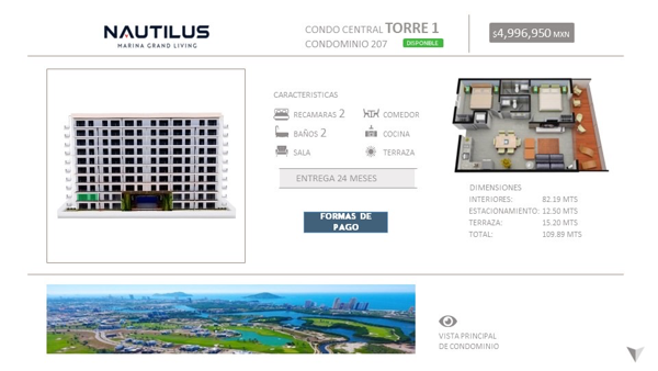 Departamento en venta en Marina Mazatlan, Mazatlán — foto 2 de 8
