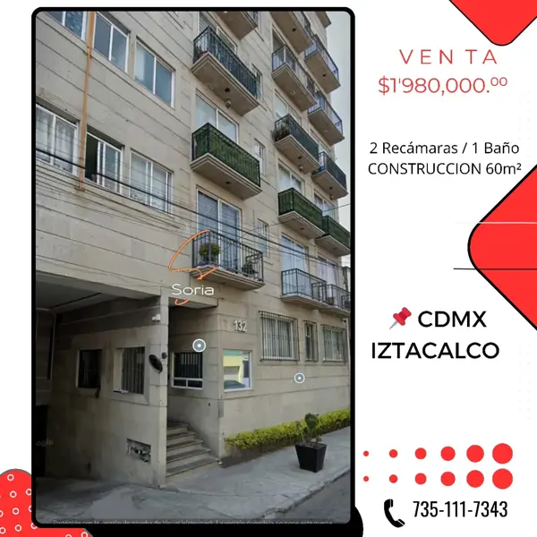Departamento en venta en Agricola Oriental, Iztacalco, Ciudad de México