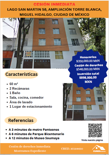 Departamento en venta en Ampliación Torre Blanca, Miguel Hidalgo — foto 2 de 8