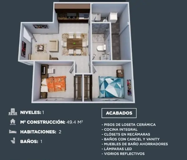 Departamento en venta en Villas del Refugio, El Marqués — foto 2 de 16