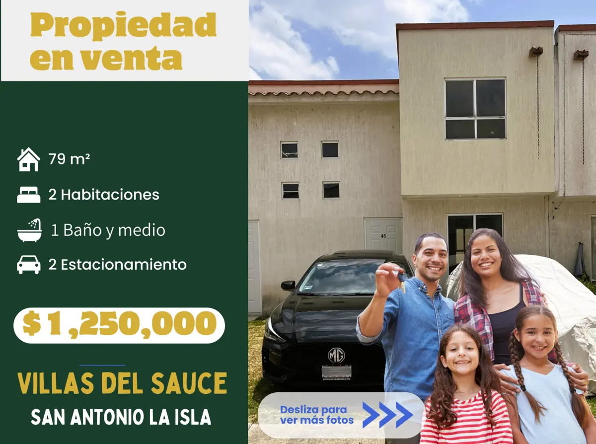 Casa en venta en Villas del Sauce, San Antonio la Isla — foto 1 de 8