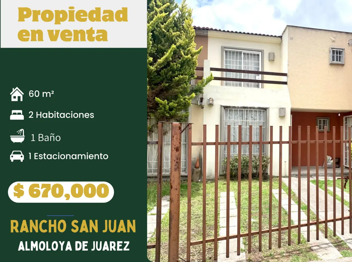 Casa en venta en Conjunto Urbano Rancho San Juan, Almoloya de Juárez — foto 1 de 7