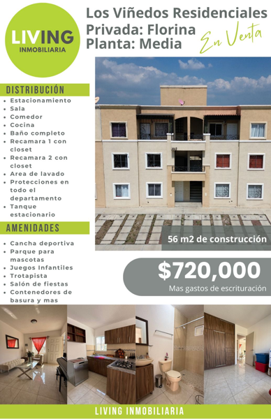 Departamento en venta en Los Viñedos, Zempoala — foto 2 de 9
