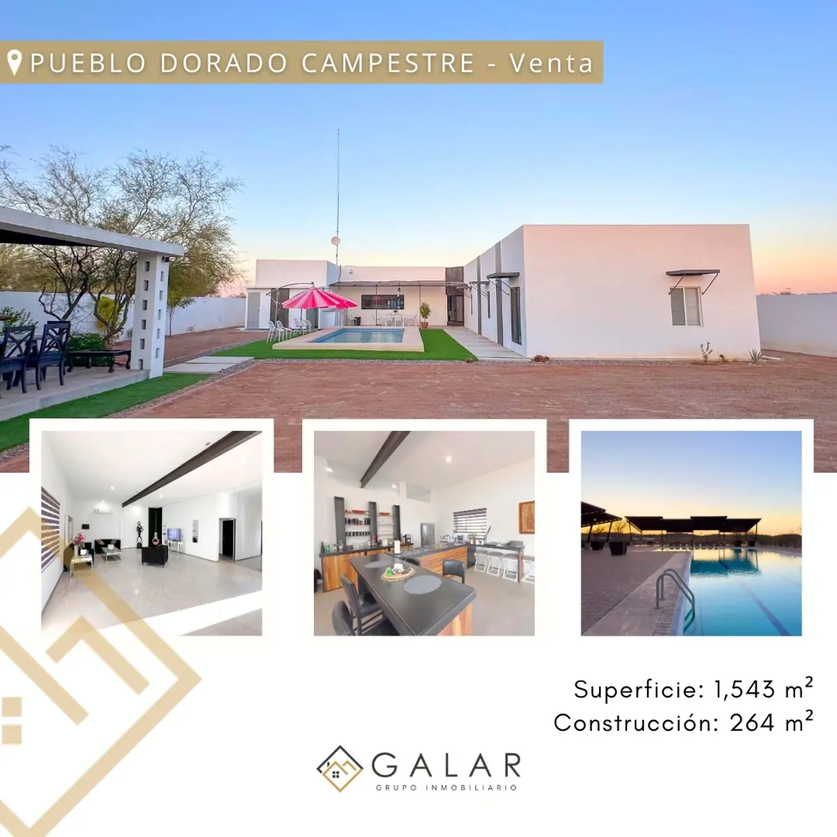 Finca-Rancho en venta en Pueblo Dorado, Hermosillo — foto 1 de 32