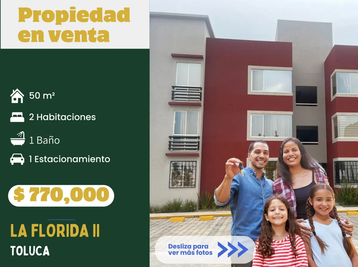 Departamento en venta en Jicaltepec Autopan, Toluca — foto 1 de 7