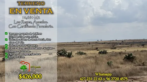 Terreno en Venta en Los Reyes, Amealco de Bonfil, Querétaro