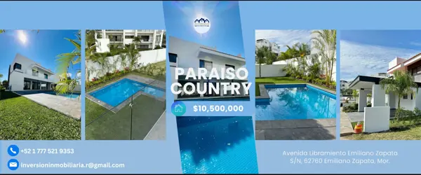 Casa en Paraíso Country Club, Emiliano Zapata, Morelos