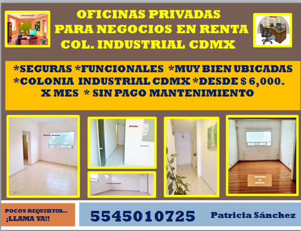 Oficina en renta en Industrial, Gustavo A. Madero — foto 3 de 7