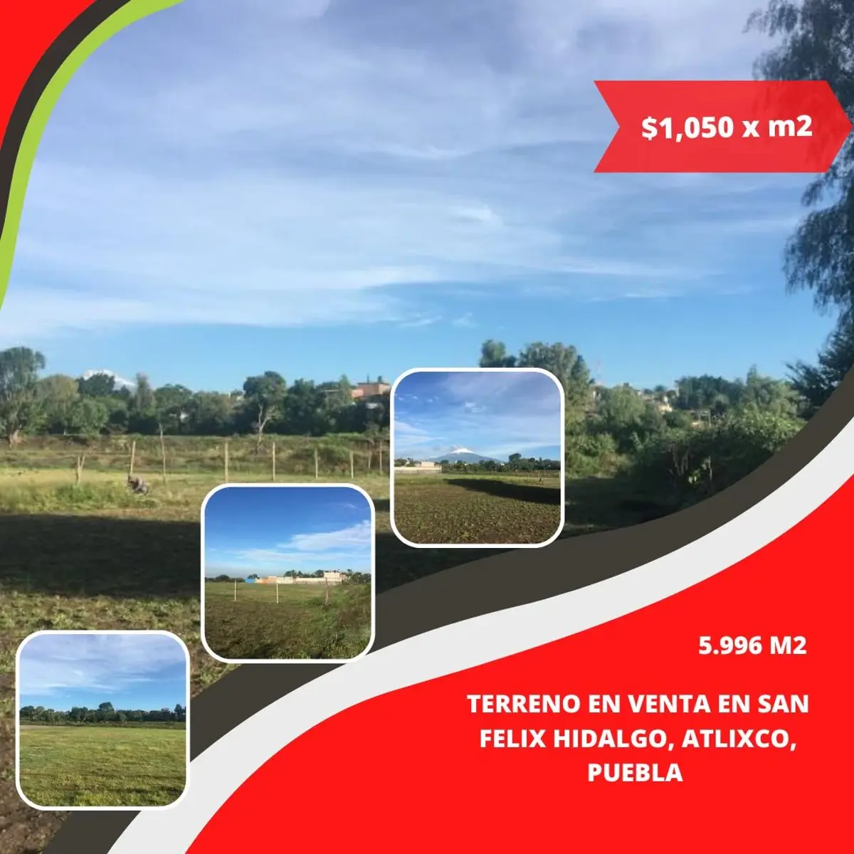 Terreno en venta en San Félix Hidalgo, Atlixco — foto 1 de 11