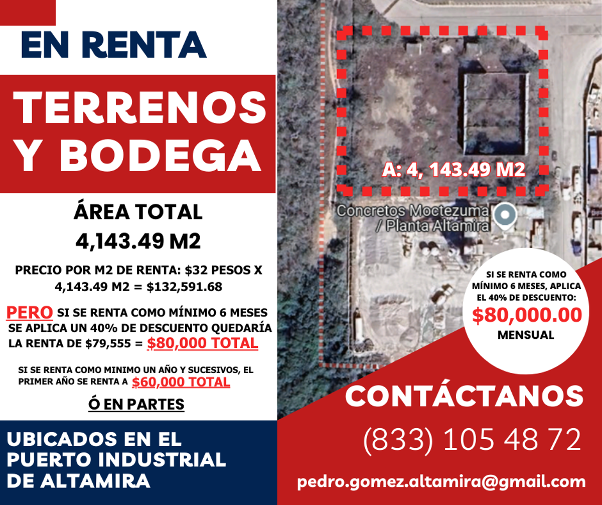 Bodega en renta en Puerto Industrial de Altamira, Altamira — foto 1 de 10