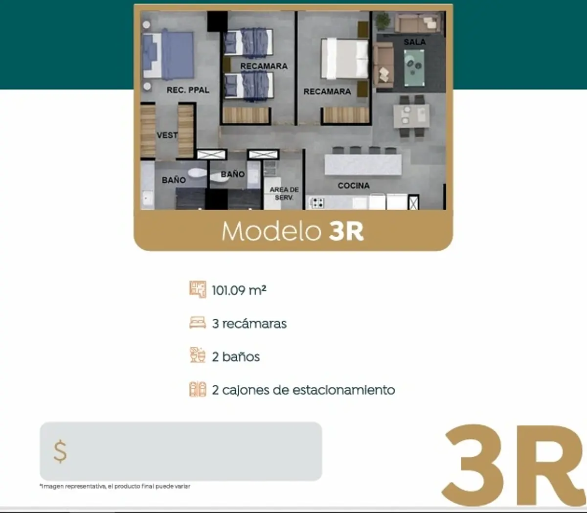 Departamento en venta en Loma Bonita, Zapopan — foto 1 de 17
