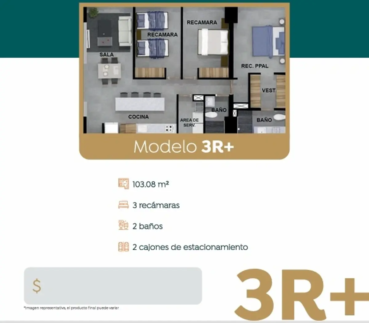 Departamento en venta en Loma Bonita, Zapopan — foto 1 de 17