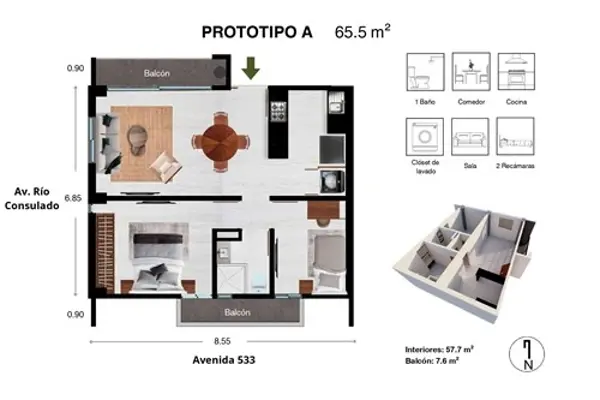 Departamento en venta en San Juan de Aragón I Sección, Gustavo A. Madero — foto 2 de 24