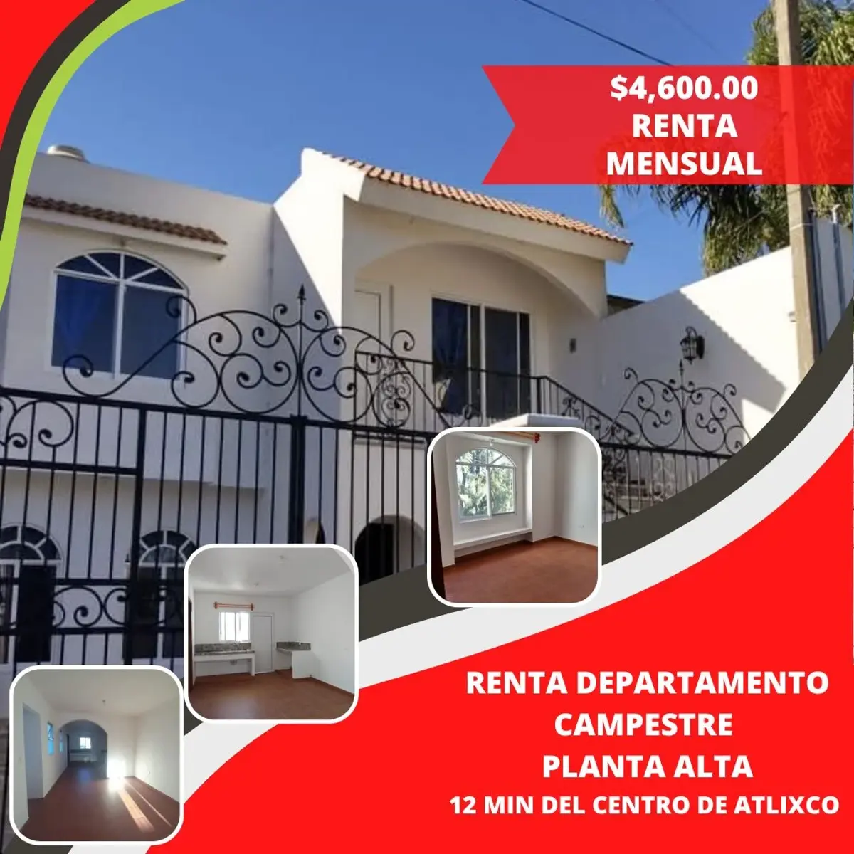 Departamento en renta en Emiliano Zapata Nexatengo, Atlixco — foto 1 de 20