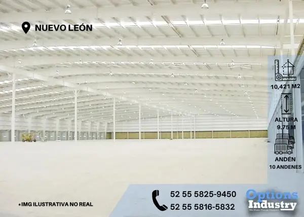 Renta en parque industrial Apodaca, Nuevo León espacio