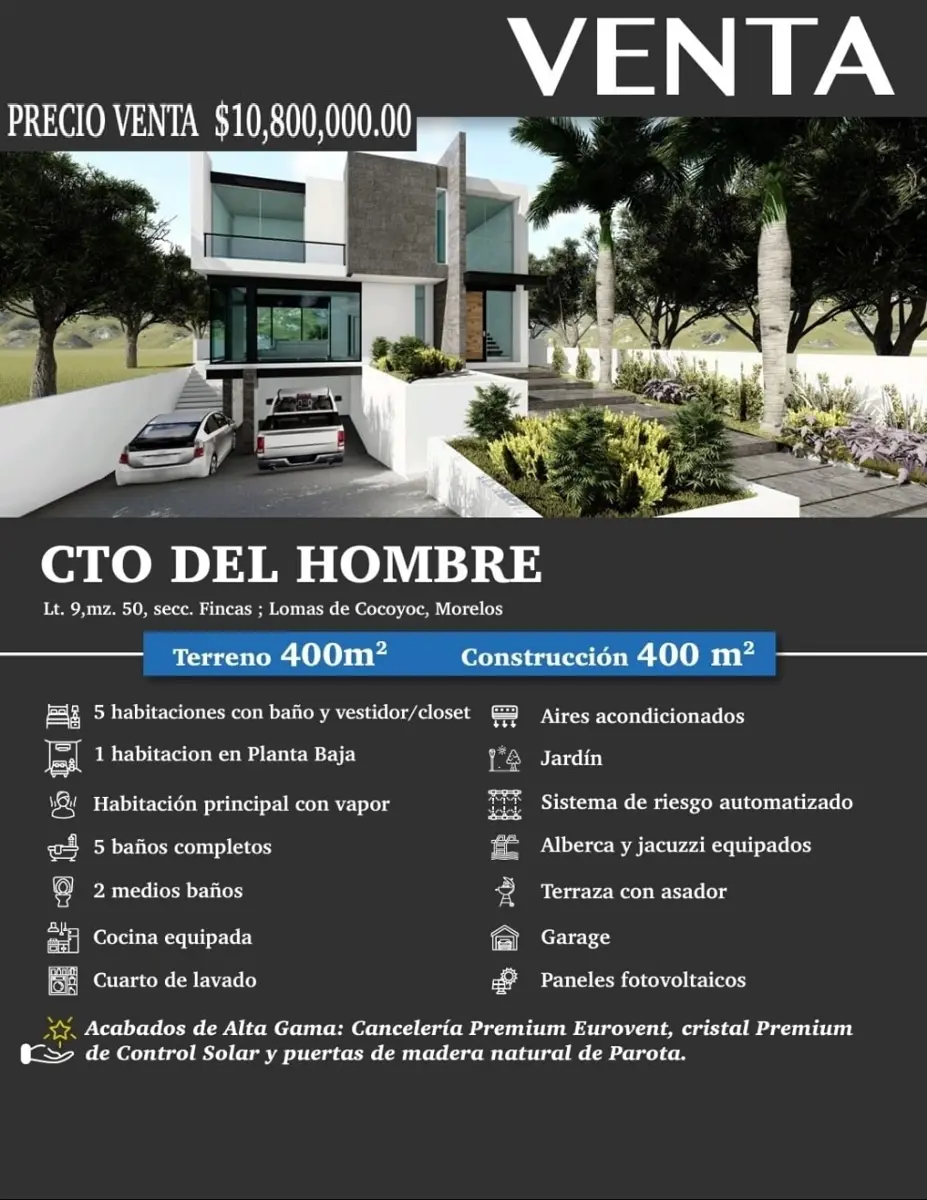 Casa en venta en Lomas de Cocoyoc, Atlatlahucan