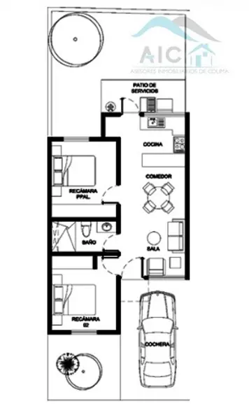Casa en venta en Residencial Los Robles, Villa de Álvarez — foto 2 de 3