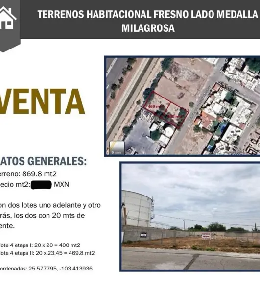 Terreno en venta en Residencial el Fresno, Torreón — foto 2 de 3
