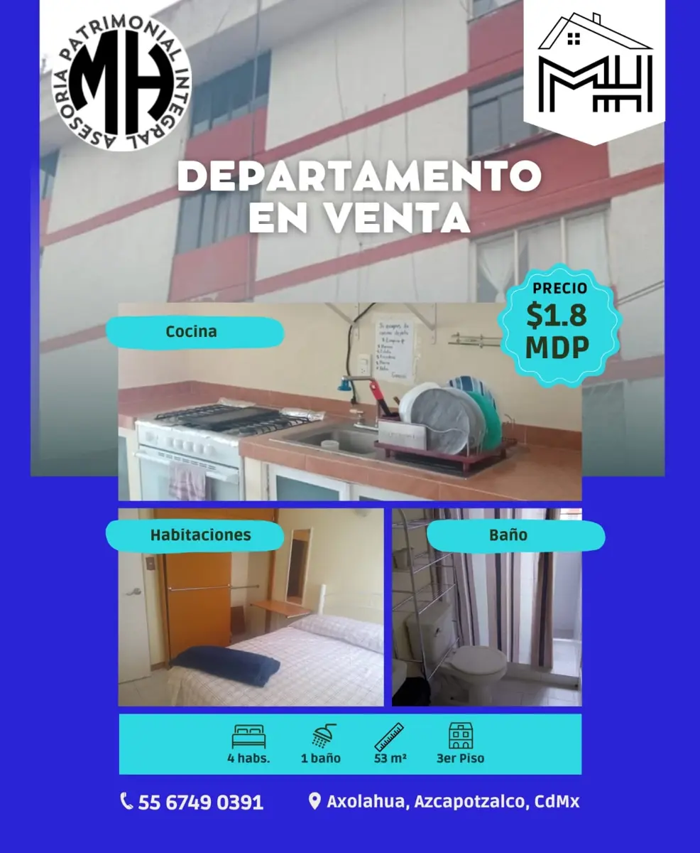 Departamento en venta en La Preciosa, Azcapotzalco — foto 1 de 12