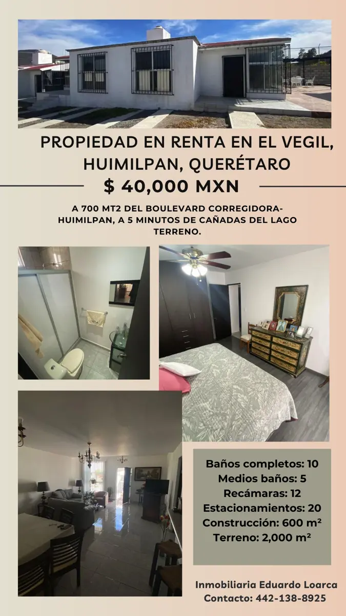 Casa en renta en El Vegil, Huimilpan — foto 1 de 27