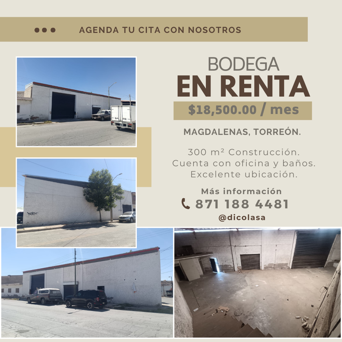 Bodega en Renta en Magdalenas, Torreón, Coahuila. Amplio Espacio con Acceso para Camiones.