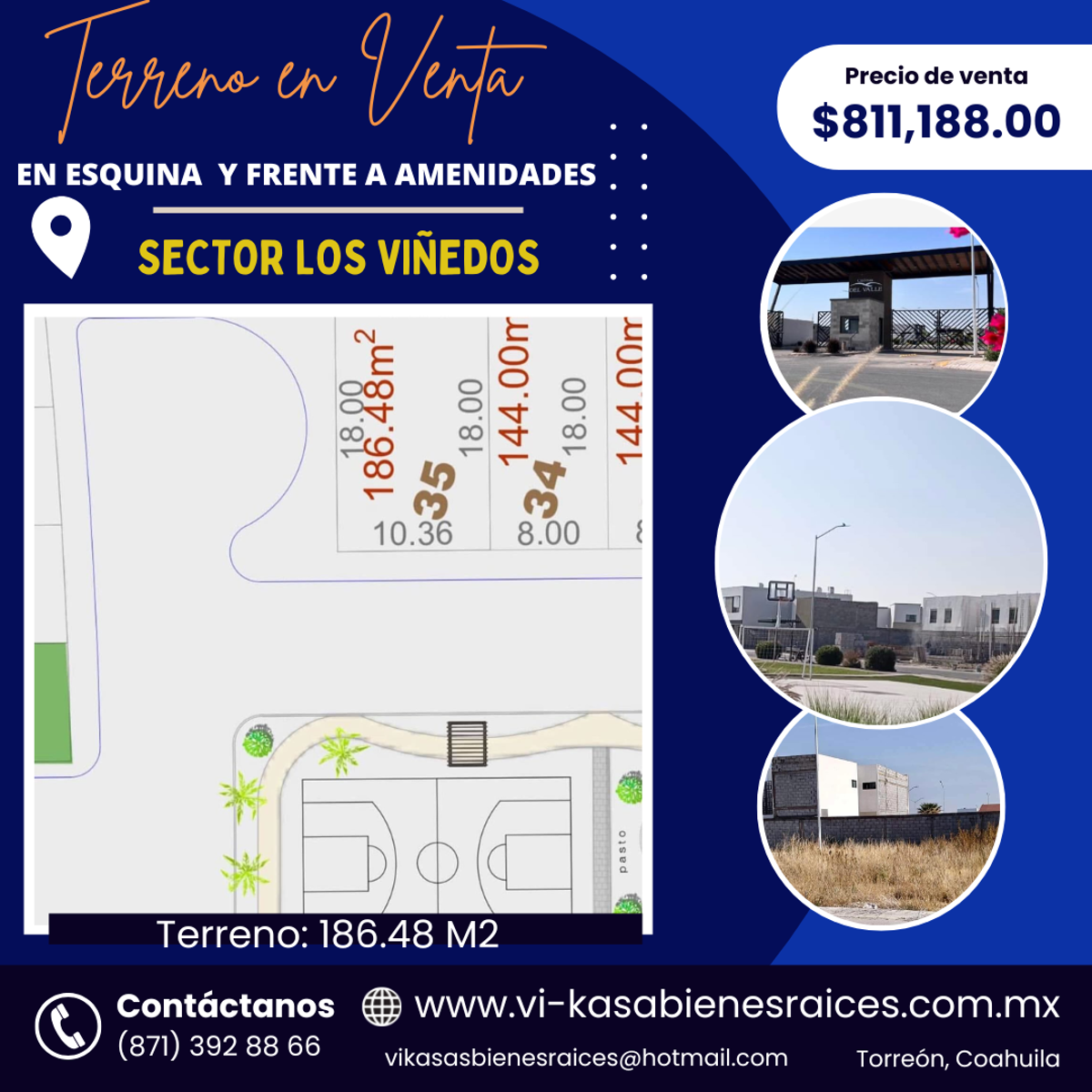Terreno en Venta en Los Viñedos, Torreón, Coahuila de Zaragoza