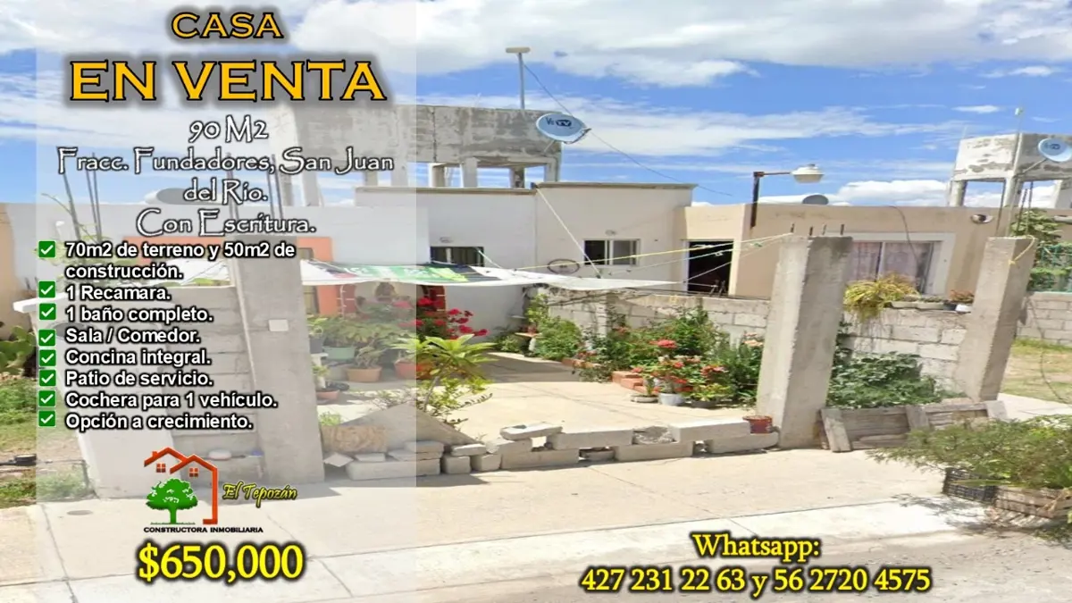 Casa en venta en Fundadores, San Juan del Río — foto 1 de 9