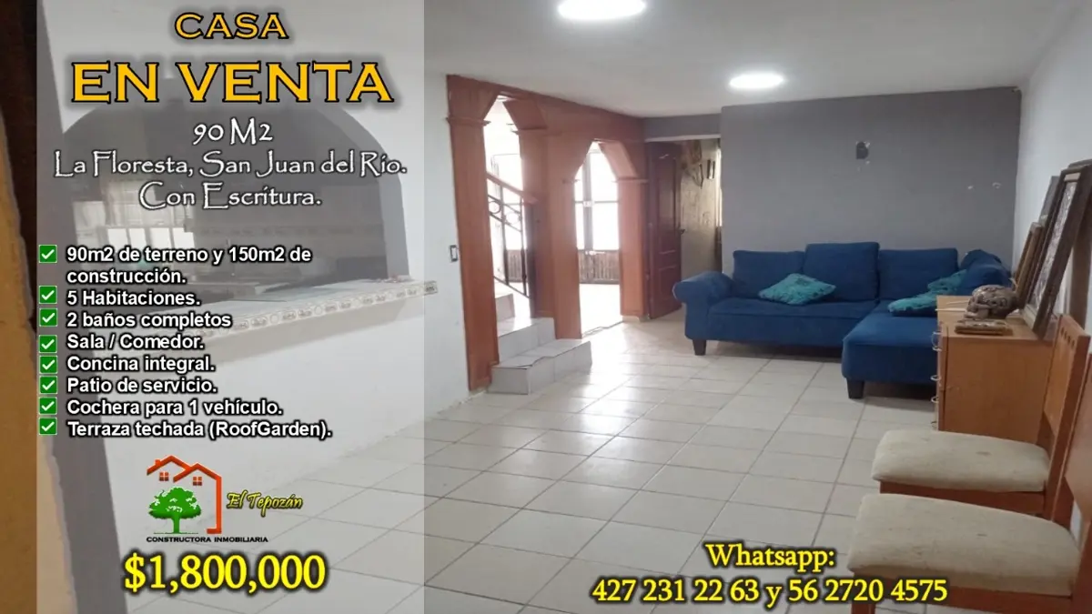 Casa en venta en La Floresta, San Juan del Río — foto 1 de 49