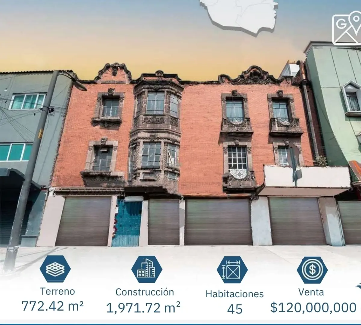 Hotel en venta en Hipodromo, Cuauhtémoc