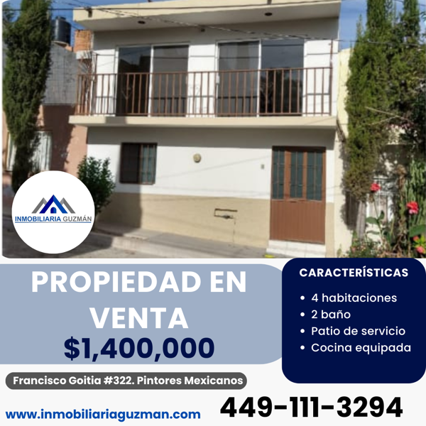Casa en Pintores Mexicanos, Aguascalientes, Aguascalientes