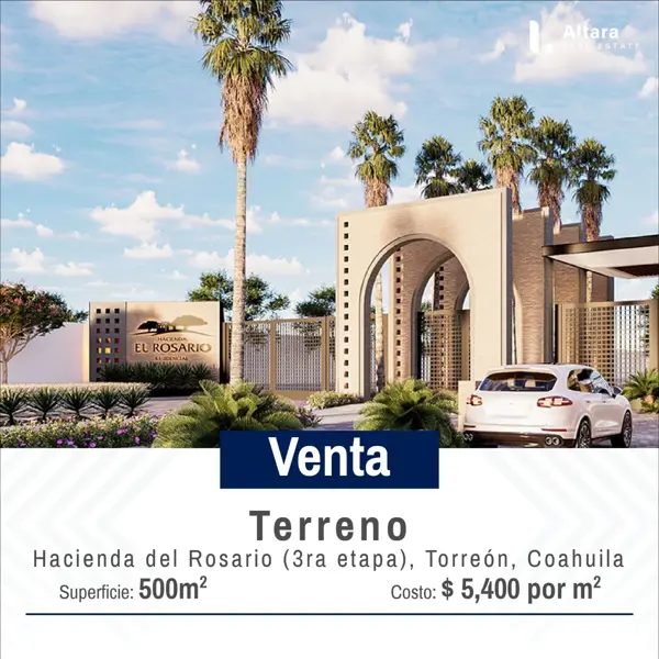 Terreno en venta en Hacienda del Rosario, Torreón — foto 3 de 4