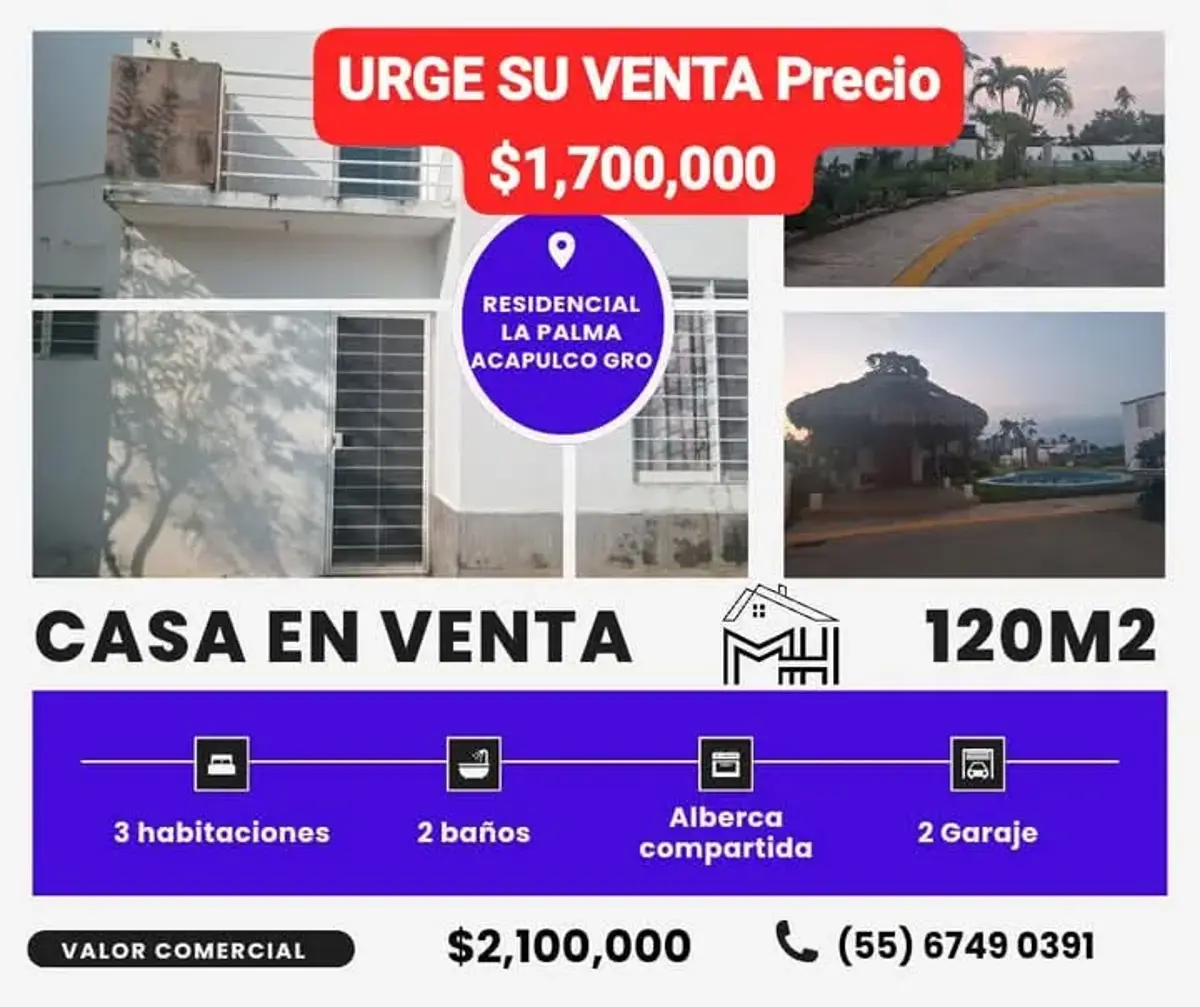 Casa en venta en Palma Diamante, Acapulco de Juárez — foto 1 de 25