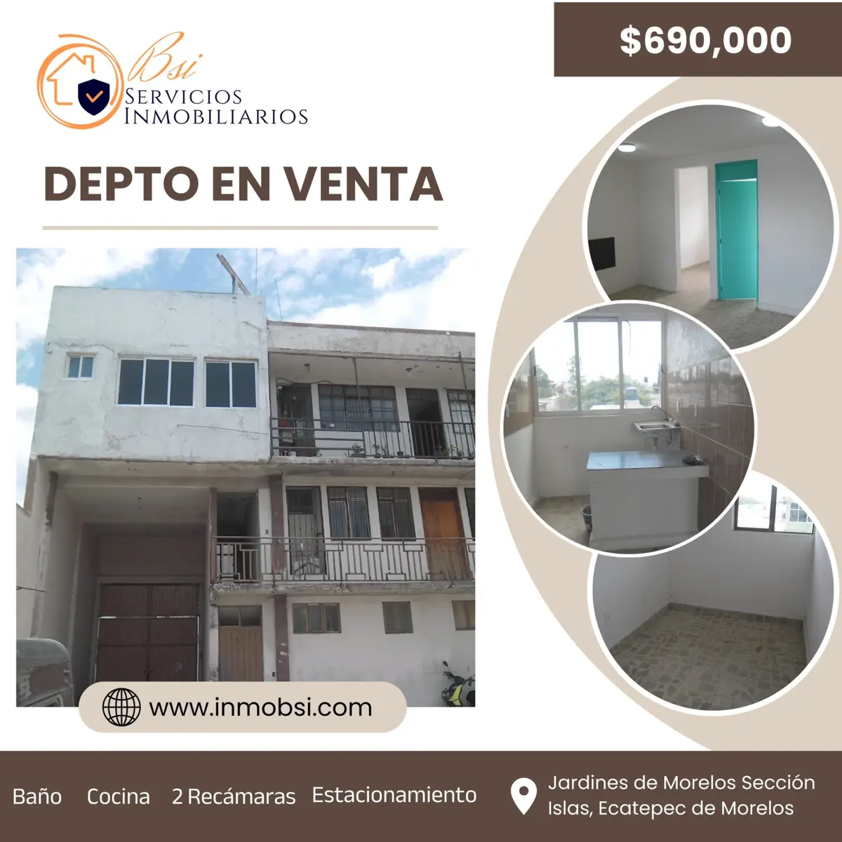 Departamento en venta en Jardines de Morelos Sección Islas, Ecatepec de Morelos — foto 1 de 7