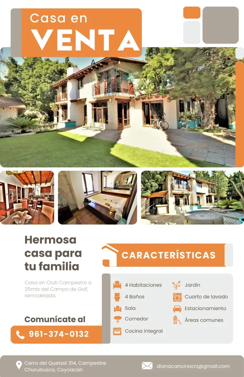 Casa en venta en Campestre Churubusco, Coyoacán