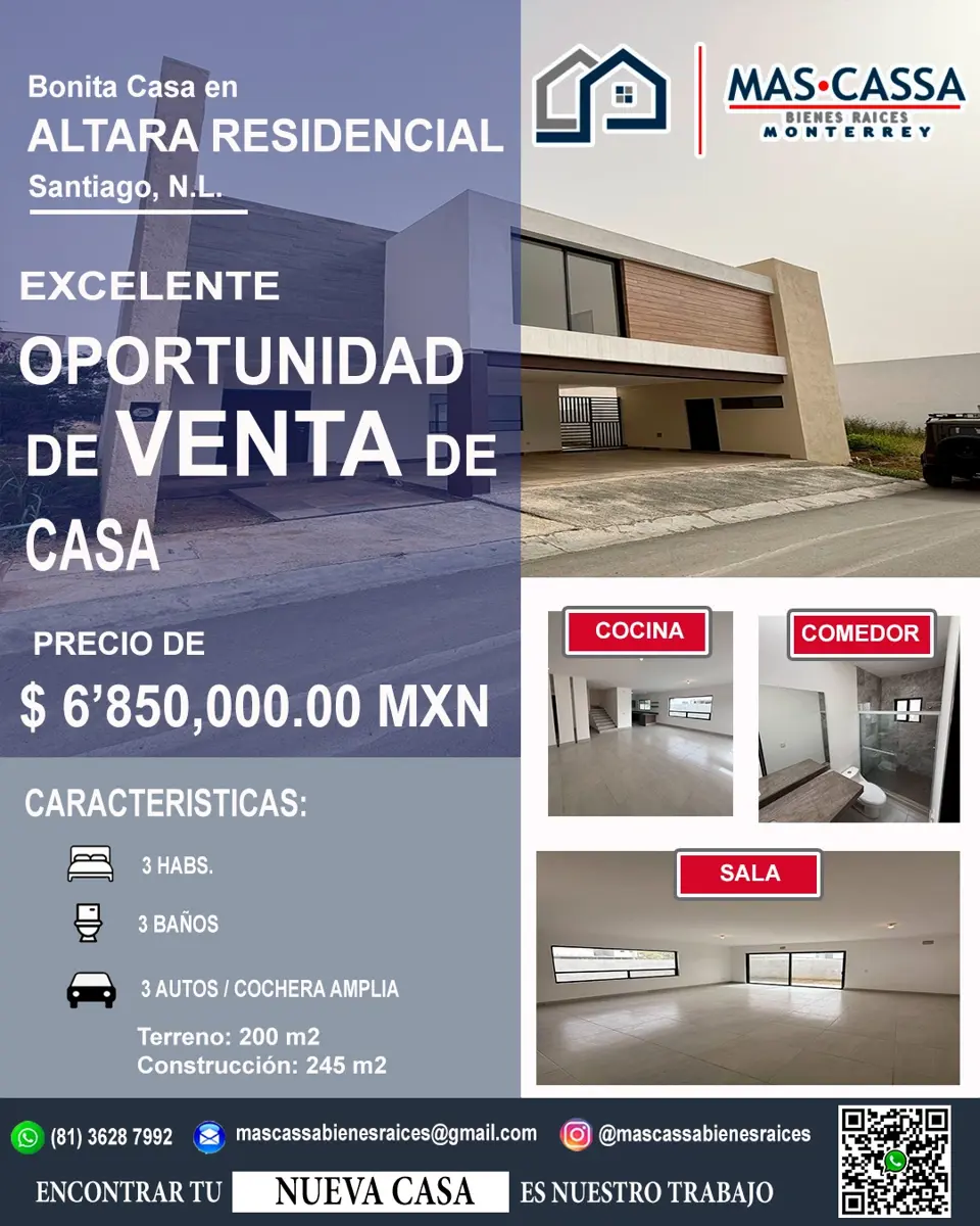 Casa en venta en Altares Residencial, Santiago — foto 1 de 9