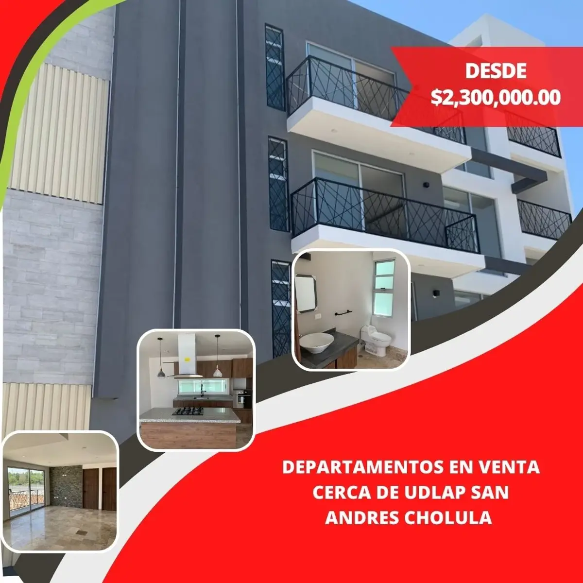 Departamento en venta en El Barreal, San Andrés Cholula — foto 1 de 12