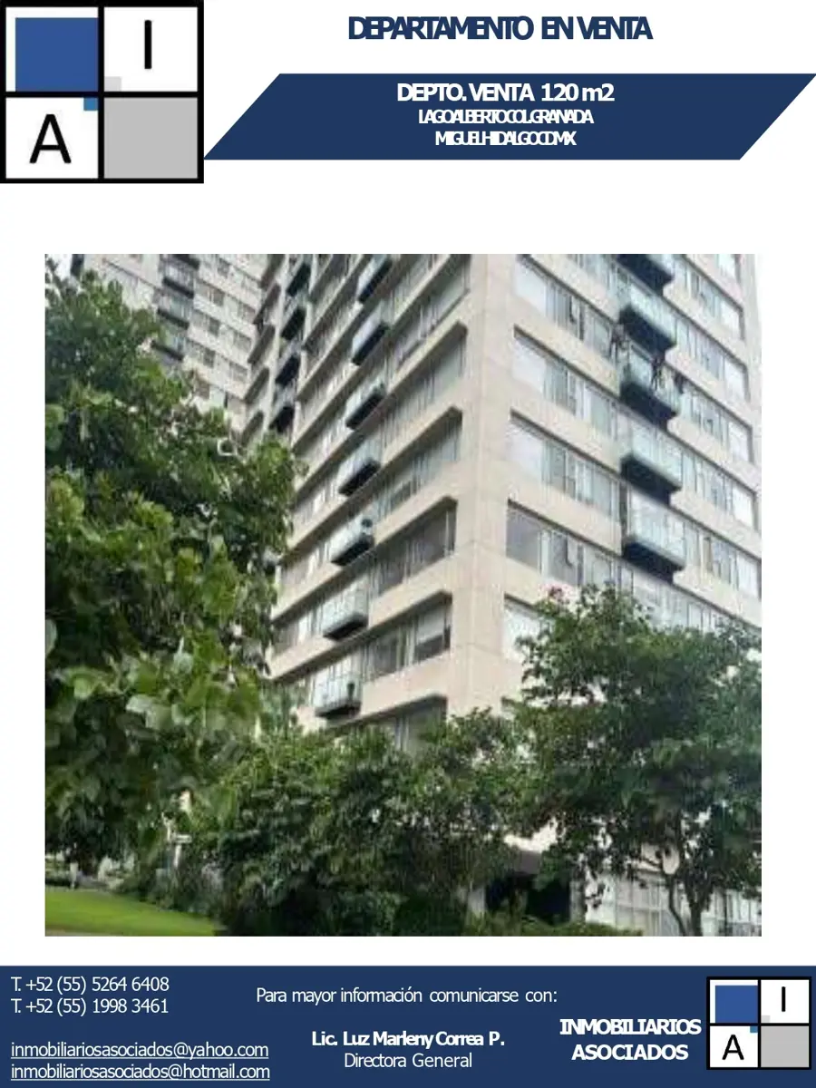Departamento en venta en Granada, Miguel Hidalgo — foto 1 de 6