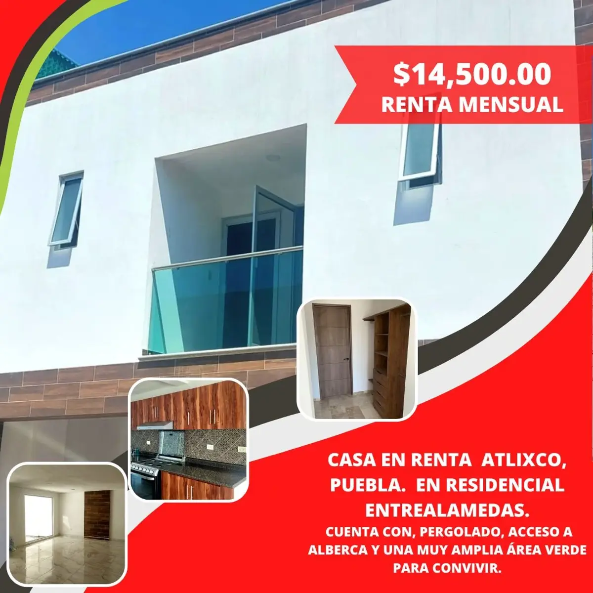 Casa en renta en Ex Hacienda San Agustín, Atlixco — foto 1 de 14