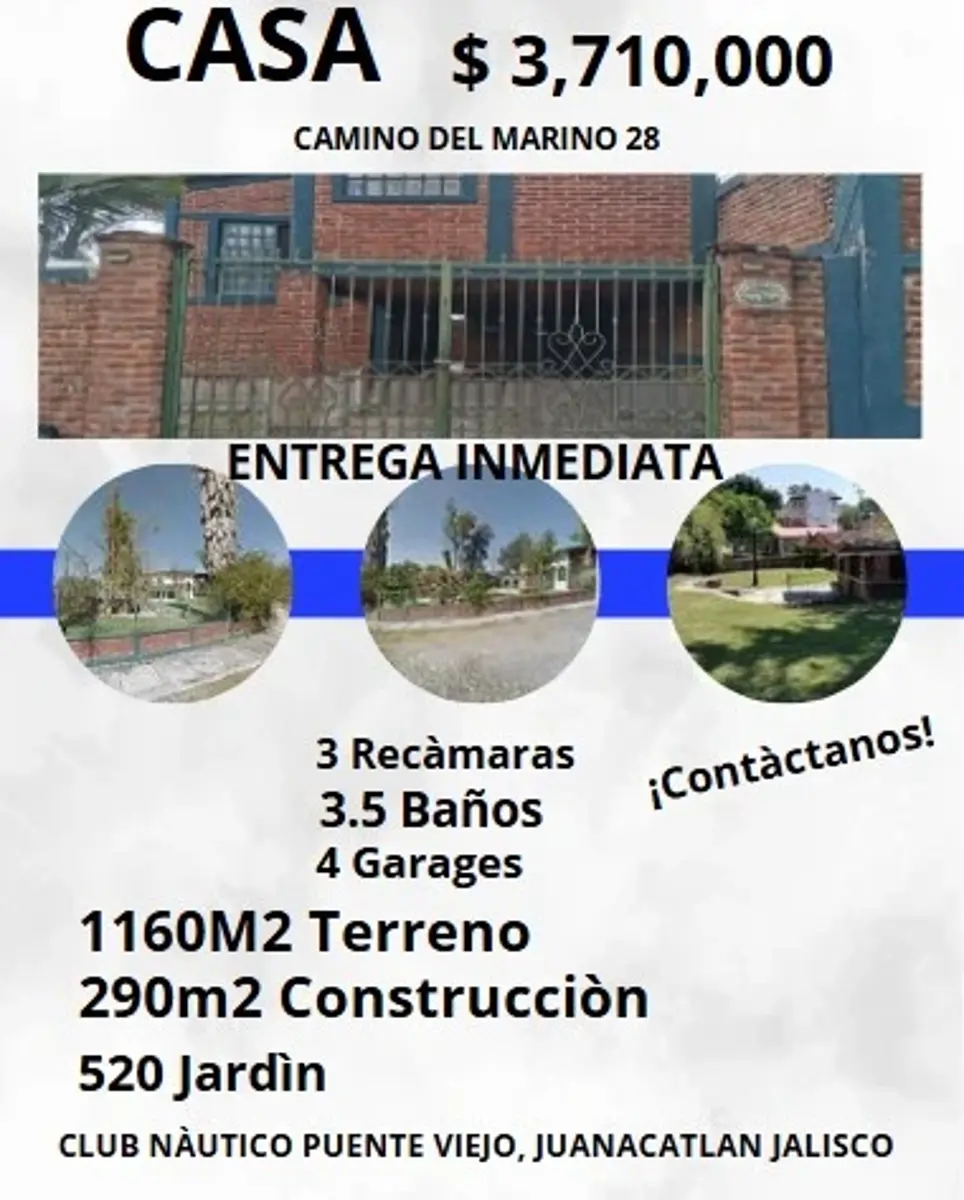 Casa en venta en Club Nautico Puente Viejo, Juanacatlán — foto 1 de 21