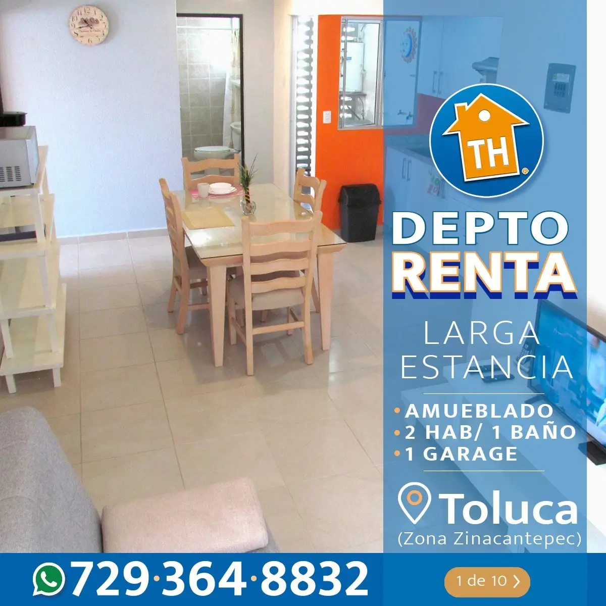 Departamento en renta en IDÍLICA Serratón, Zinacantepec — foto 1 de 10