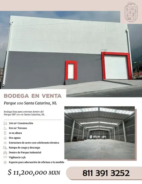 Bodega Parque Industrial 100