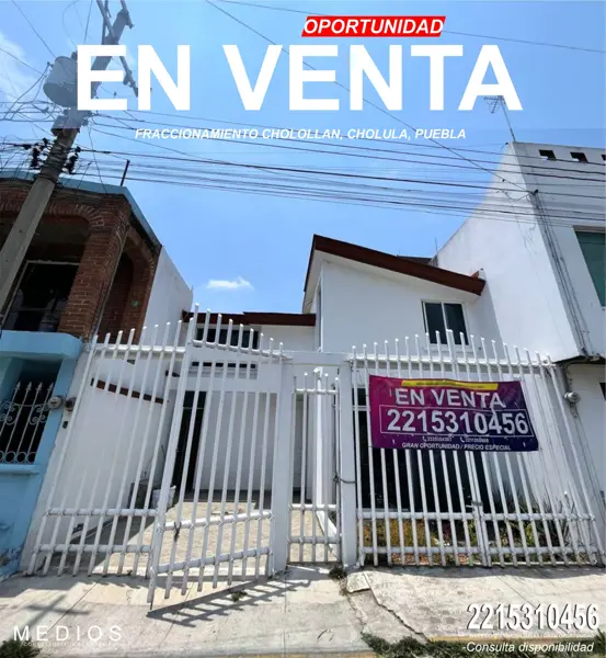 CASAS DE OPORTUNIDAD EN SAN PEDRO CHOLULA, FRAC CHOLOLLAN, SOLO CONTADO