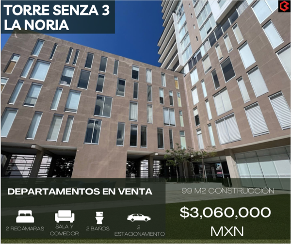 $3,060,000. ....... Departamento en Venta en Senza 3, la Noria.
