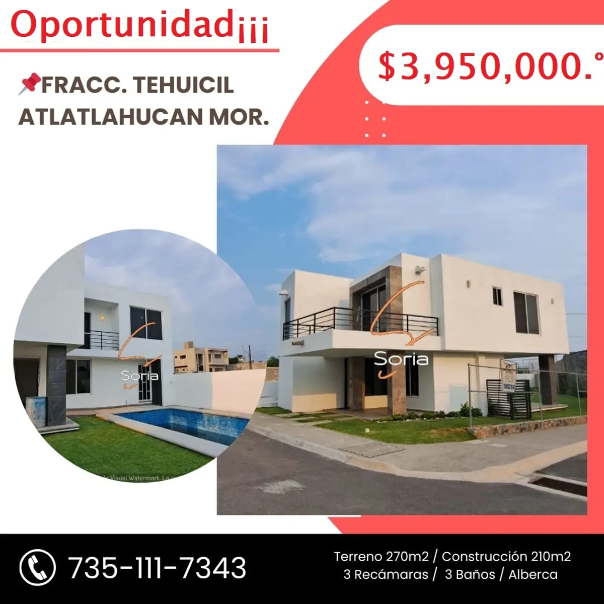 Casa en venta en Atlatlahucan, Atlatlahucan — foto 1 de 27