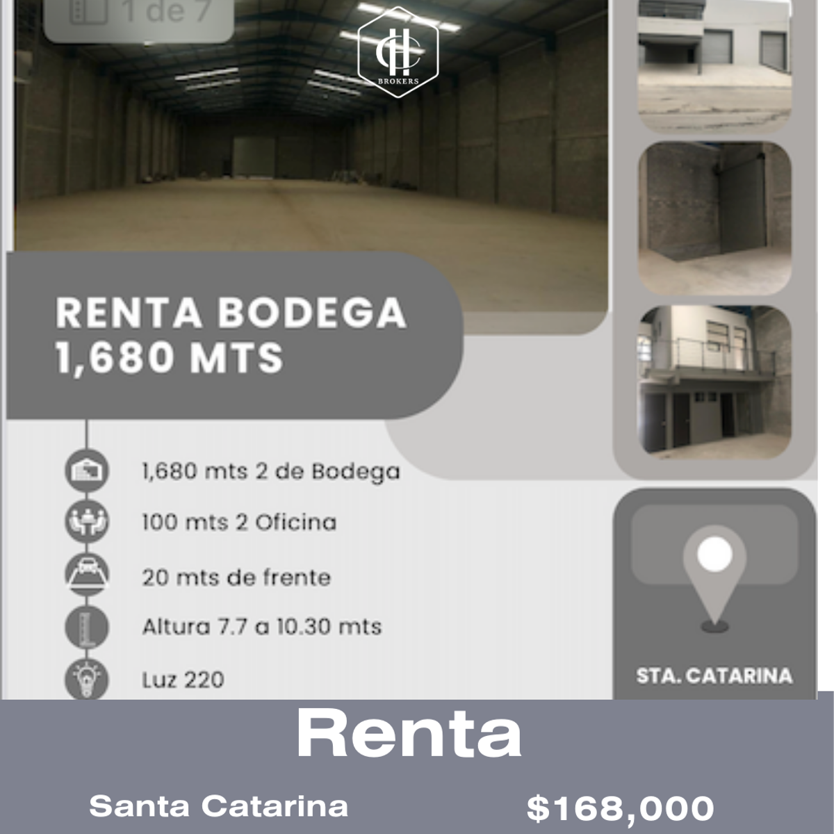Bodega en renta en Bosques la Huasteca, Santa Catarina — foto 1 de 3