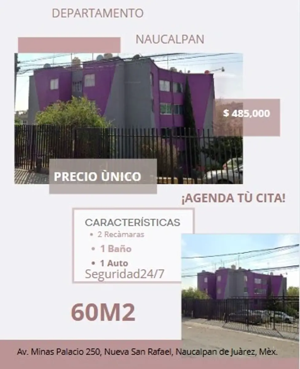 Departamento en venta en San Rafael Chamapa, Naucalpan de Juárez — foto 1 de 7