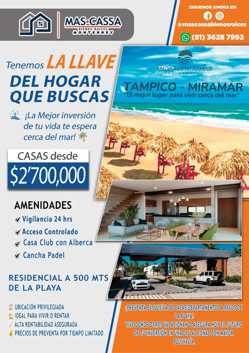 Casa en venta en Miramar, Altamira — foto 1 de 15