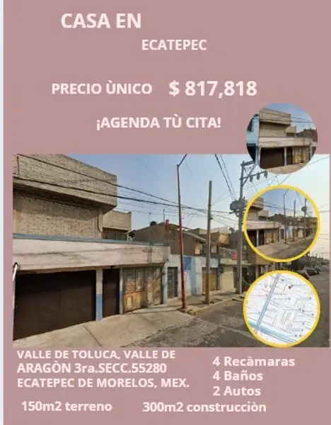CASA EN ECATEPEC DE MORELOS