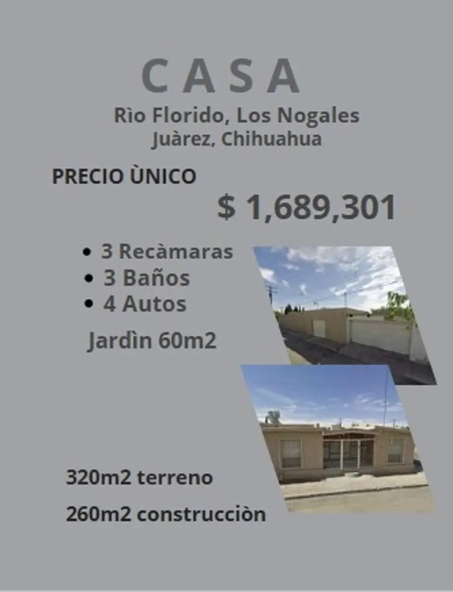 Casa en venta en Nogales, Juárez — foto 1 de 10
