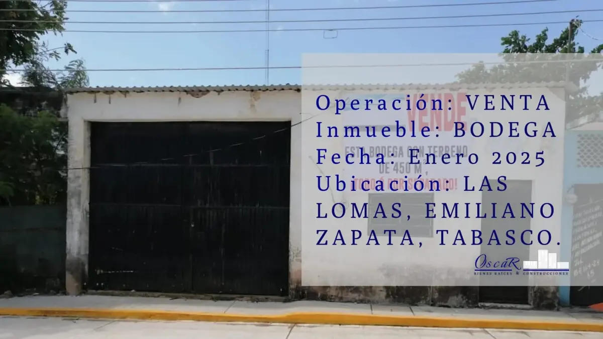Bodega en venta en Emiliano Zapata Centro, Emiliano Zapata — foto 1 de 6